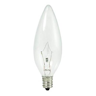Bulbrite 25W B10 Krypton Torpedo - E12 Base - 120V in Clear