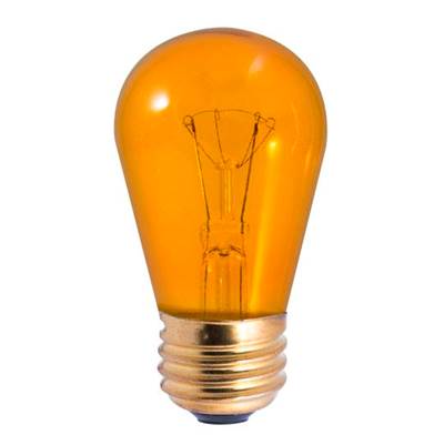 Bulbrite Sign 11W S14 E26 - 130V in Transparent Amber