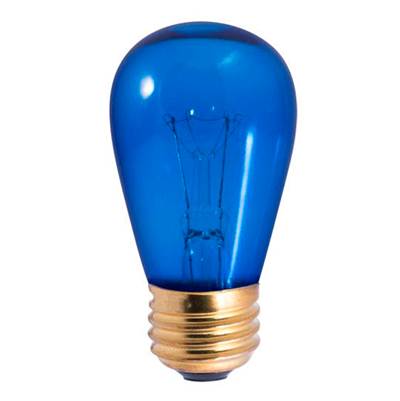 Bulbrite Sign 11W S14 E26 - 130V in Transparent Blue