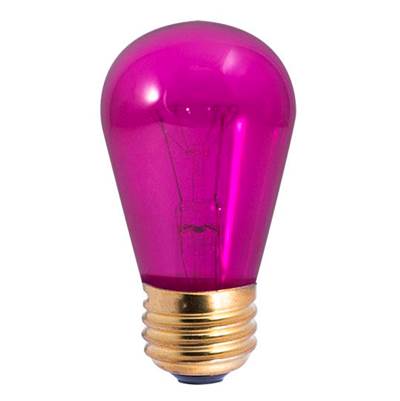 Bulbrite Sign 11W S14 E26 - 130V in Transparent Purple