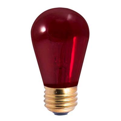 Bulbrite Sign 11W S14 E26 - 130V in Transparent Red