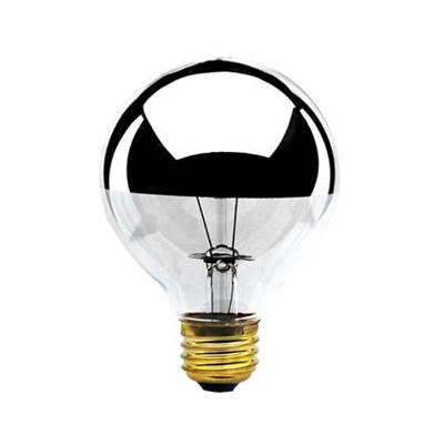 Bulbrite 100W G25 Half Chrome - E26 - 120V in Half Chrome