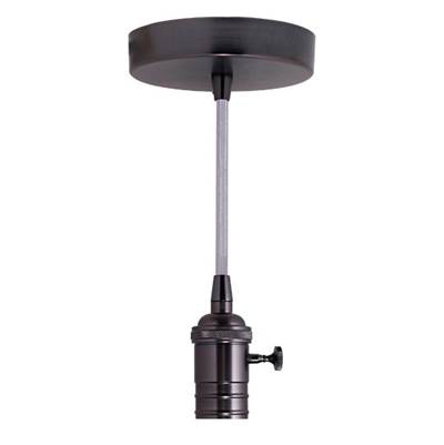 Bulbrite Vintage Direct Wire Pendant in Gunmetal-Silver
