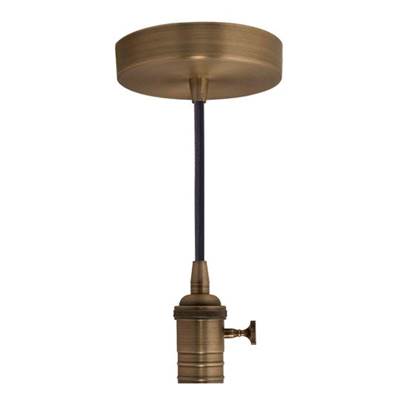 Bulbrite Vintage Direct Wire Pendant in Warm Gold-Black