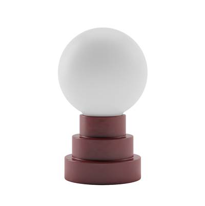 Bulbrite Globe Cordless Table Lamp in Oxblood