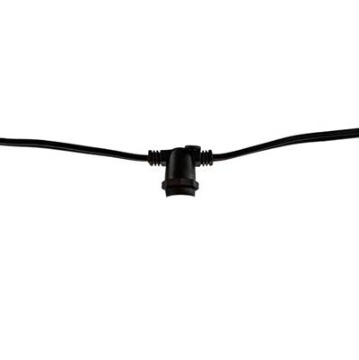 Bulbrite 14' String Light - 10 Sockets - E12 Base - Bulbs Not Included in Black