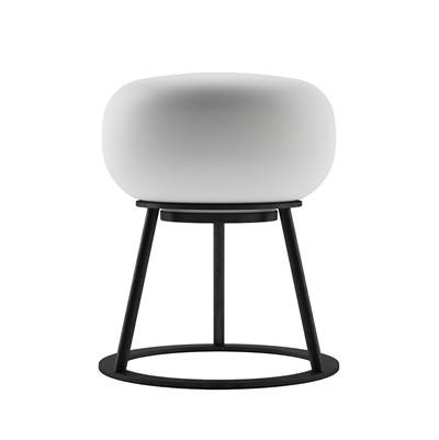 Bulbrite Tripod Cordless Table Lamp - Oval Glass in Black