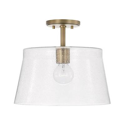 Capital Lighting Baker 1-Light Pendant in Aged Brass