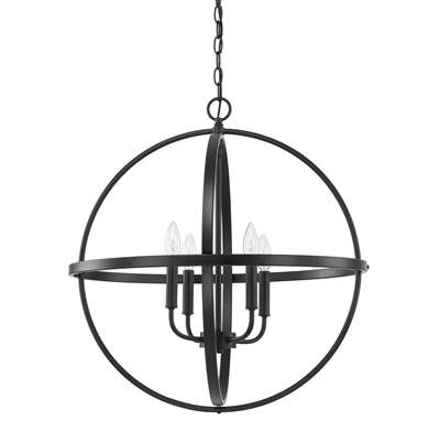 Capital Lighting Homeplace 4-Light Pendant in Matte Black