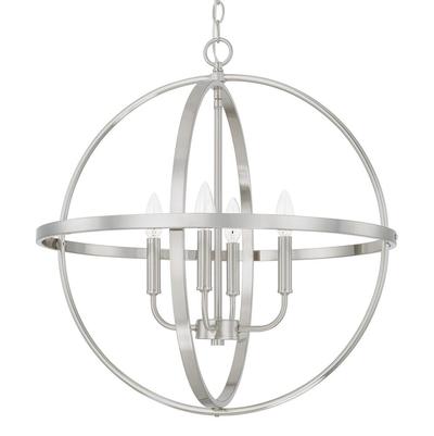 Capital Lighting HomePlace 4-Light Cage Pendant in Brushed Nickel
