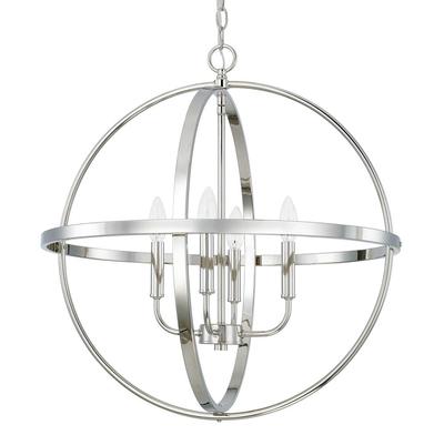 Capital Lighting HomePlace 4-Light Cage Pendant in Polished Nickel
