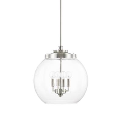 Capital Lighting Mid Century 4-Light Pendant in Polished Nickel