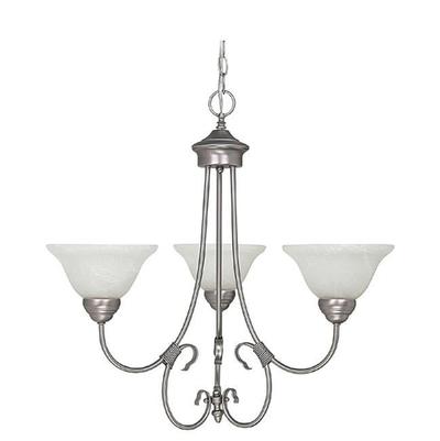 Capital Lighting Homeplace 3-Light Chandelier - Single Tier in Matte Nickel