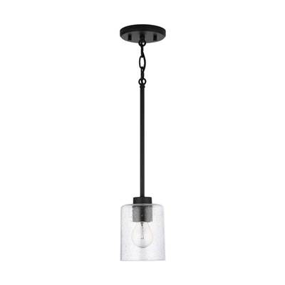 Capital Lighting HomePlace Greyson 1-Light Pendant in Matte Black