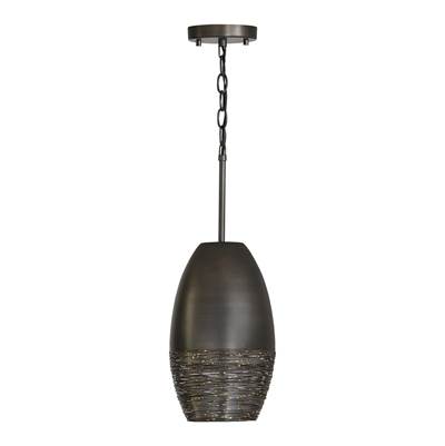 Capital Lighting Sana 1 Light Pendant in Grey Iron