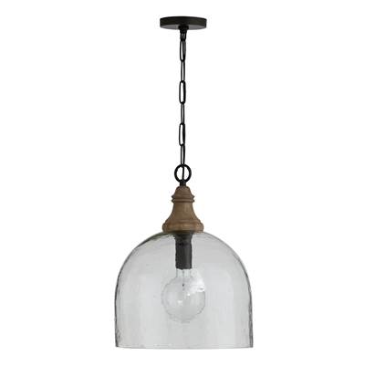 Capital Lighting 1-Light Pendant in Grey Wash and Pewter