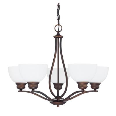 Capital Lighting Stanton 5-Light Chandelier - Single Tier in Brushed Bronze