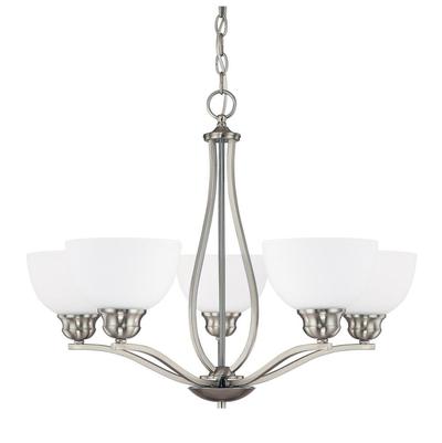 Capital Lighting Stanton 5-Light Chandelier - Single Tier in Brushed Nickel