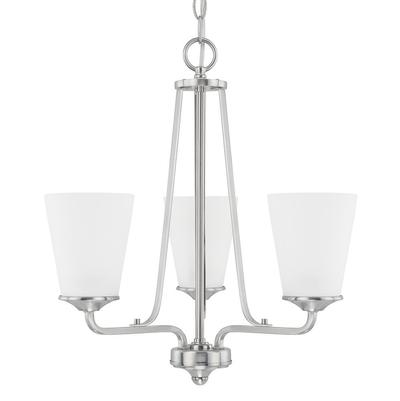Capital Lighting Braylon 3-Light Mini Chandelier in Brushed Nickel