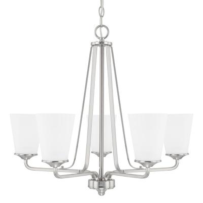 Capital Lighting Braylon 5-Light Chandelier - Single Tier in Brushed Nickel
