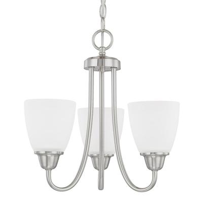 Capital Lighting Trenton 3-Light Mini Chandelier in Brushed Nickel