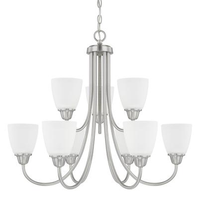 Capital Lighting Homeplace Trenton 9-Light Chandelier in Brushed Nickel