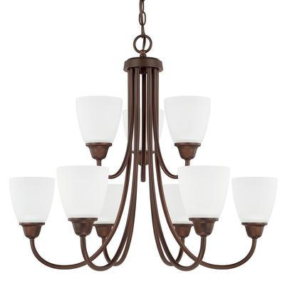 Capital Lighting Homeplace Trenton 9-Light Chandelier in Bronze