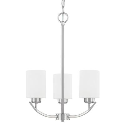 Capital Lighting Dixon 3-Light Mini Chandelier in Brushed Nickel