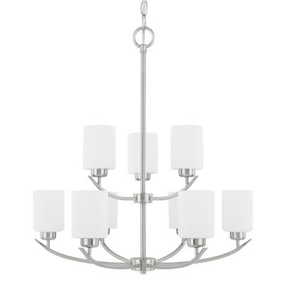 Capital Lighting Homeplace Dixon 9-Light Chandelier in Brushed Nickel