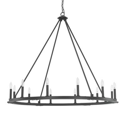 Capital Lighting Pearson 12-Light Chandelier - Single Tier in Black Iron