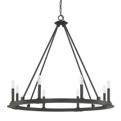 Capital Lighting Pearson 8-Light Chandelier - Single Tier in Black Iron