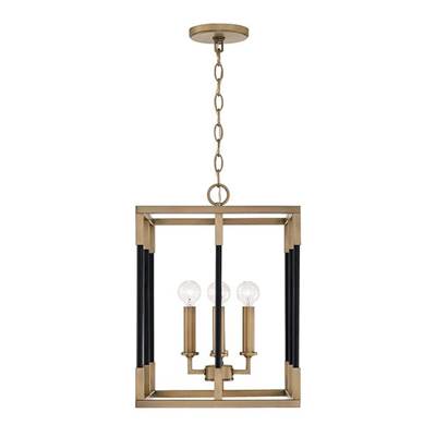 Capital Lighting Bleeker Foyer - 4-Light in Aged Brass Black