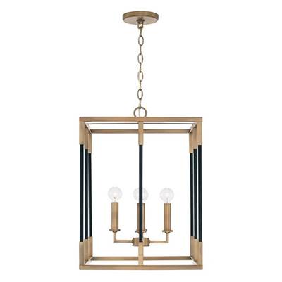 Capital Lighting Bleeker Foyer - 4-Light in Aged Brass Black