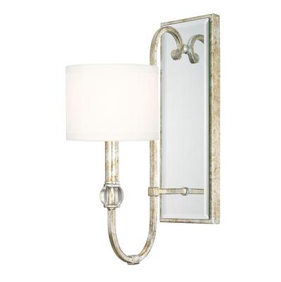 Capital Lighting Charleston Sconce - 1-Light in Silver and Gold Leaf with Antique Mirrors