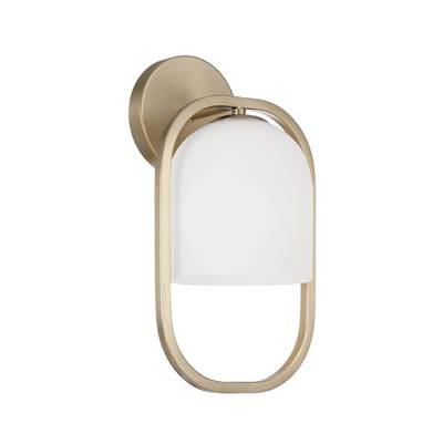 Capital Lighting Zeek 1-Light Capsule Wall Sconce - 7.5'' W x 14'' H in Matte Brass