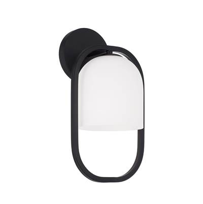 Capital Lighting Zeek 1-Light Capsule Wall Sconce - 7.5'' W x 14'' H in Matte Black