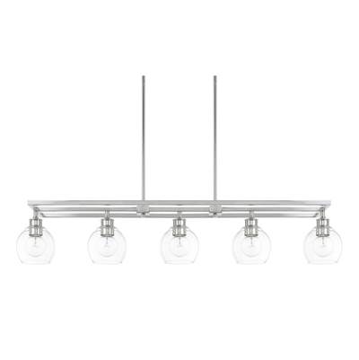 Capital Lighting Mid Century 5-Light Island Pendant in Polished Nickel