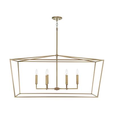Capital Lighting Thea 6-Light Island Pendant in Aged Brass