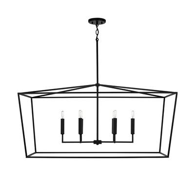Capital Lighting Thea 6-Light Island Pendant in Matte Black
