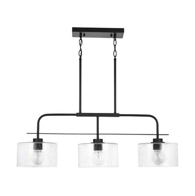 Capital Lighting HomePlace Independent 3-Light Island Pendant in Matte Black