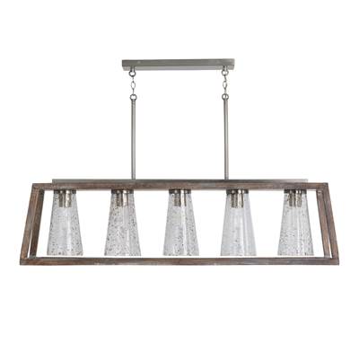 Capital Lighting Connor 5-Light Island Pendant in Black Wash And Matte Nickel