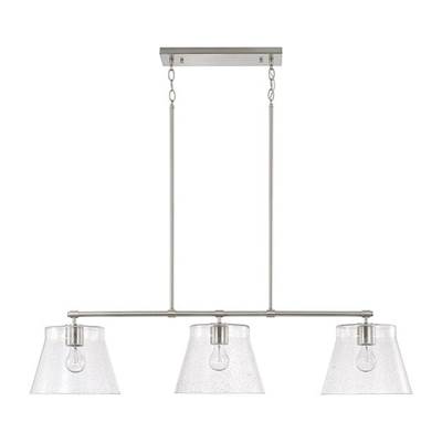 Capital Lighting Baker 3-Light Island Pendant in Brushed Nickel