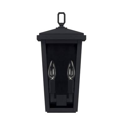Capital Lighting Donnelly 2-Light Outdoor Wall Lantern in Black