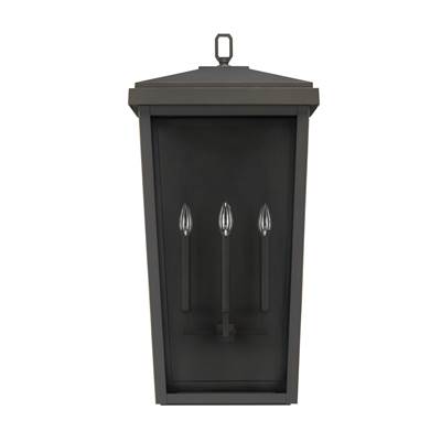 Capital Lighting Donnelly 3-Light Outdoor Wall Lantern in Oiled Bronze