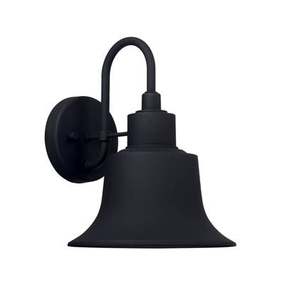 Capital Lighting Brock 1-Light Outdoor Wall Lantern in Black