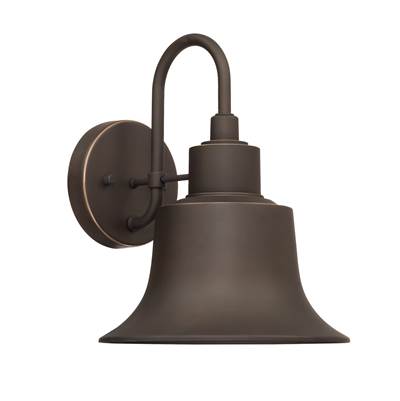 Capital Lighting Brock 1-Light Outdoor Wall Lantern in Oiled Bronze