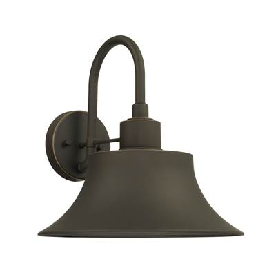 Capital Lighting Brock 1-Light Outdoor Wall Lantern in Oiled Bronze