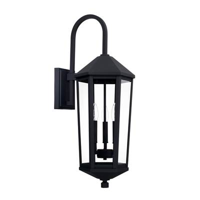 Capital Lighting Ellsworth 3-Light Outdoor Wall Lantern in Black
