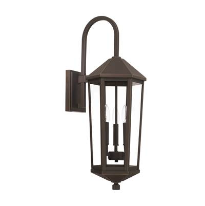 Capital Lighting Ellsworth 3-Light Outdoor Wall Lantern in Oiled Bronze