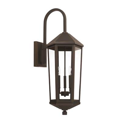 Capital Lighting Ellsworth 3-Light Outdoor Wall Lantern in Oiled Bronze